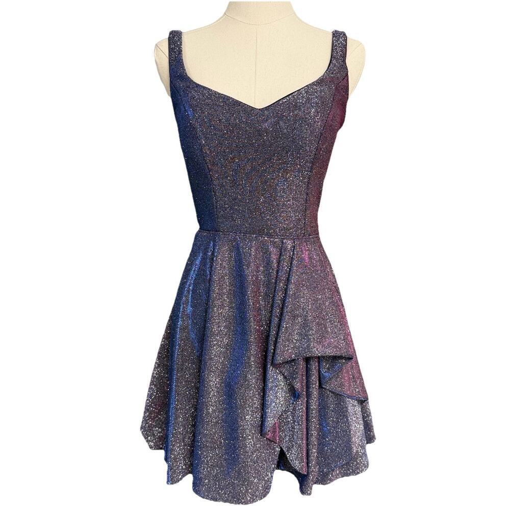 Blondie Nites Fit &Flare Y2K Babydoll Iridescent Juniors Sz 3 Party,Formal Dress